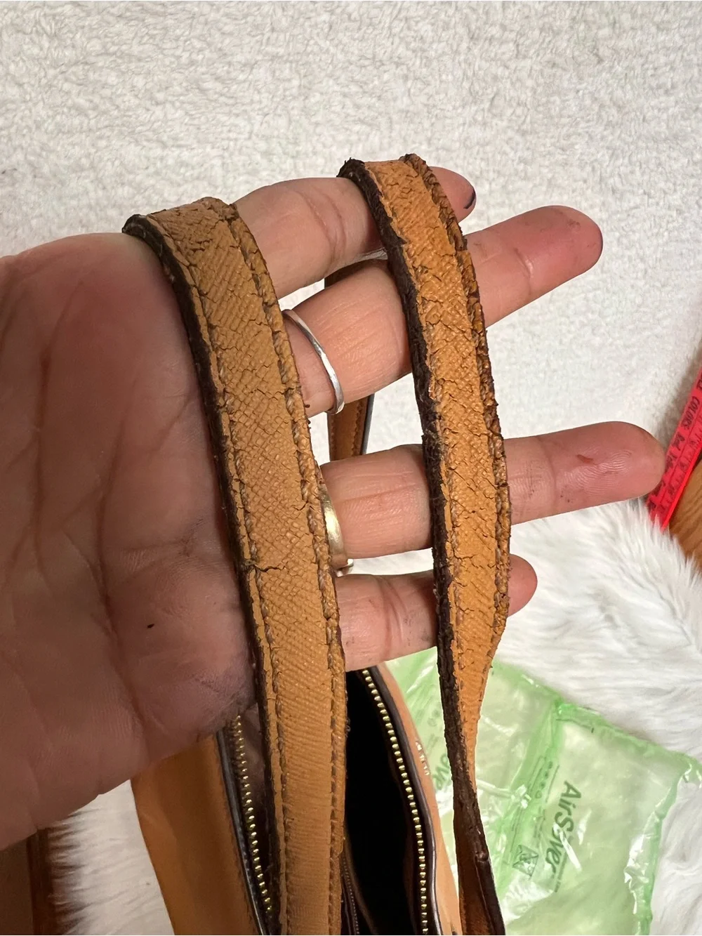 Tory Burch Cognac Leather Zip-Top Tote